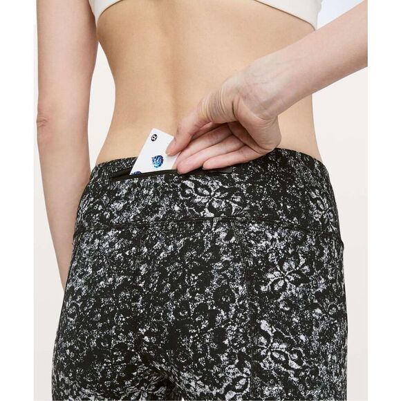 Lululemon Pace Rival Crop *22" Achromatize Ice Grey Black Size 4 - Picture 4 of 13